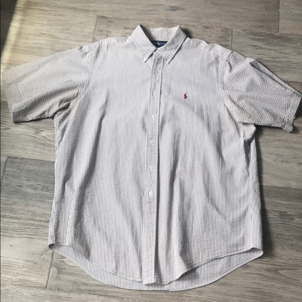 Flash sale!! Ralph Lauren Seersucker Shirt- XL